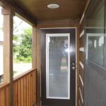 Platinum Cabin Brown Door with Blinds