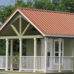 Platinum Cottages metal roof in copper.