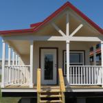 Platinum Exterior White with Red Trim and Red Roof