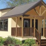 Tumbleweed loft exterior with a front porch