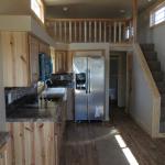 Platinum Cabin interior with Southern Yellow Pine Trim and Hickory Cabinets