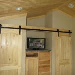 Platinum Cabin Closet with Built in dresser and optional barn doors in pine