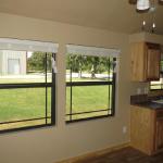 Interior view of brown windows